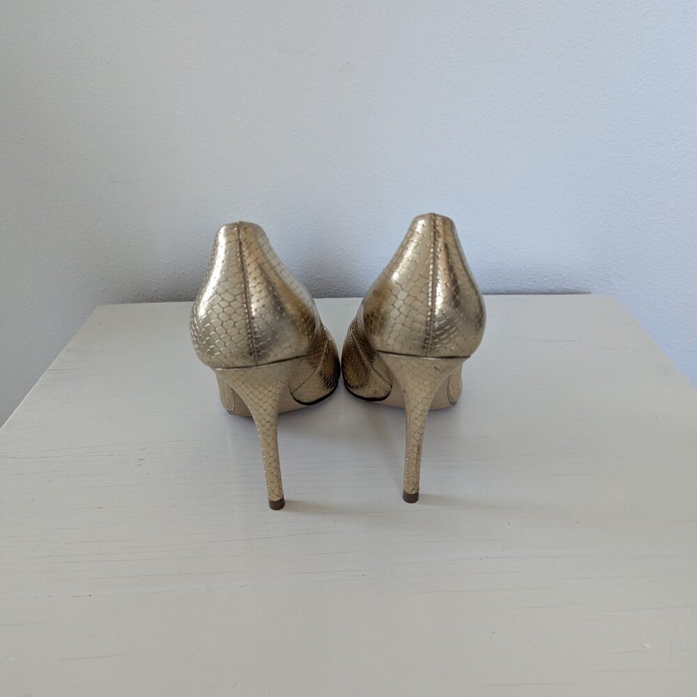 Arezzo Brazilian Gold Stilettos, 6.5 - Picture 3 of 3